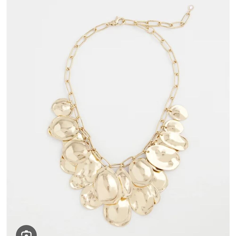 Chicos Gold Circle Charm Necklace New